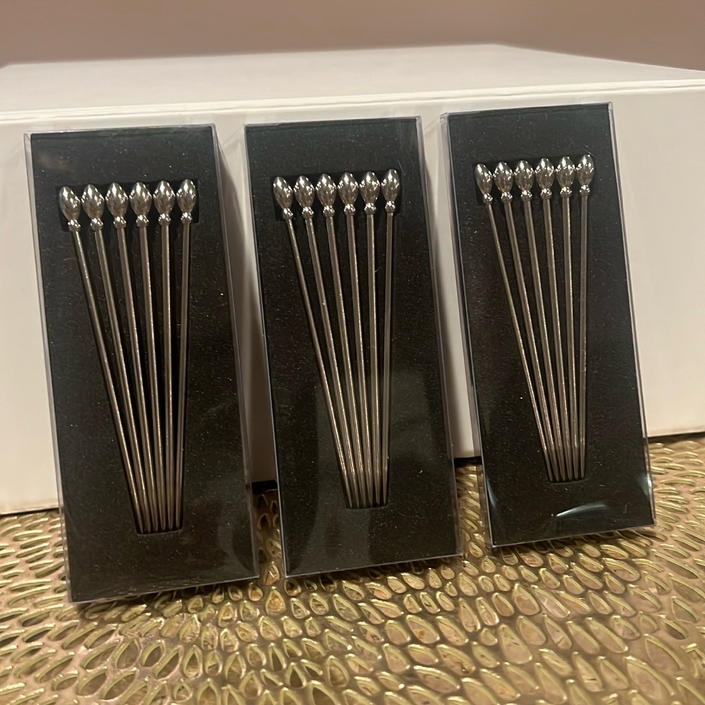 Crate & Barrel Set/6 Cocktail Picks, 3 Sets